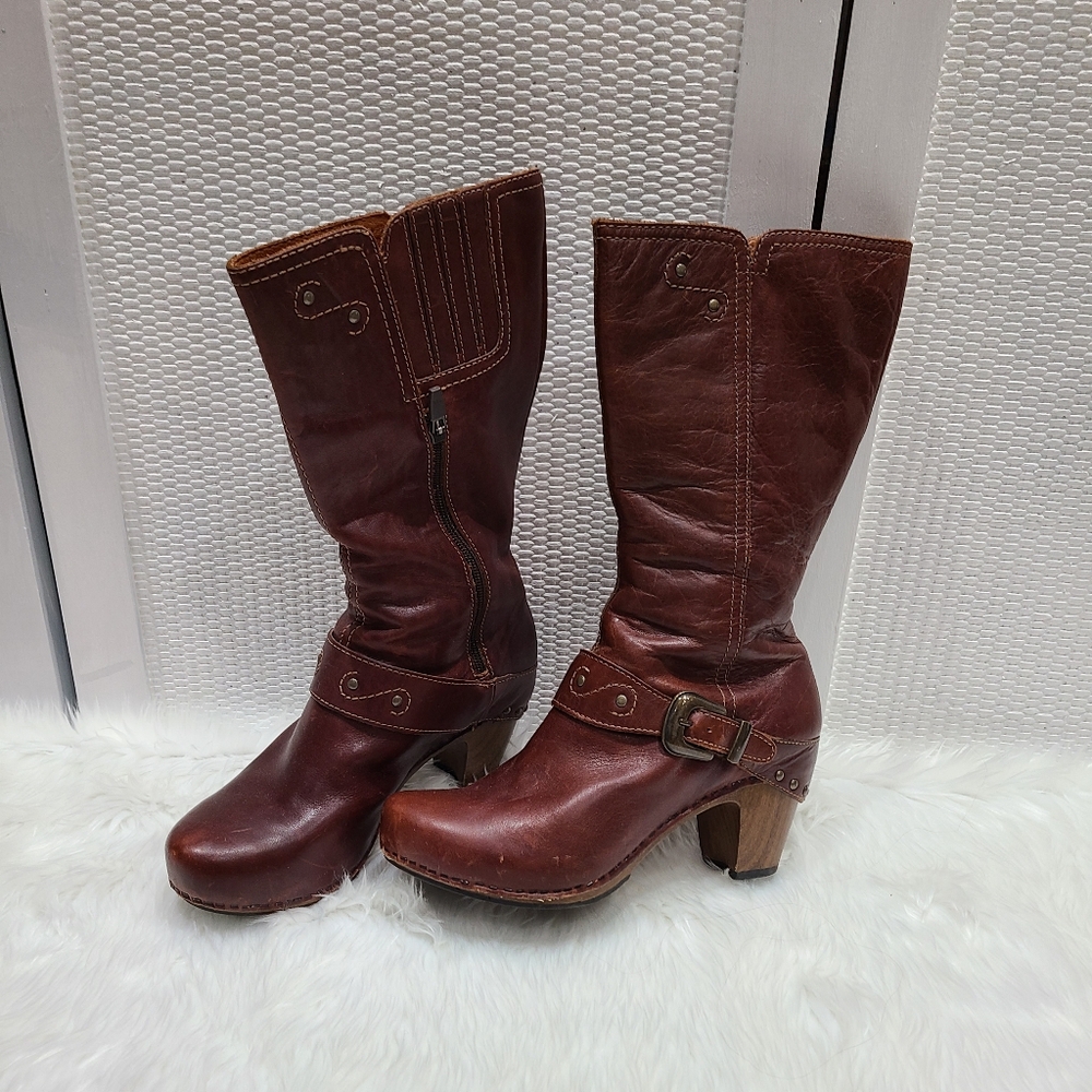 Dansko Brown Leather Boots Size 39 8.5 - 9